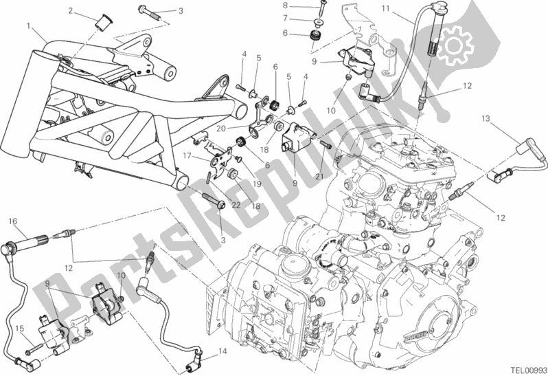 All parts for the Frame of the Ducati Diavel Xdiavel S USA 1260 2016